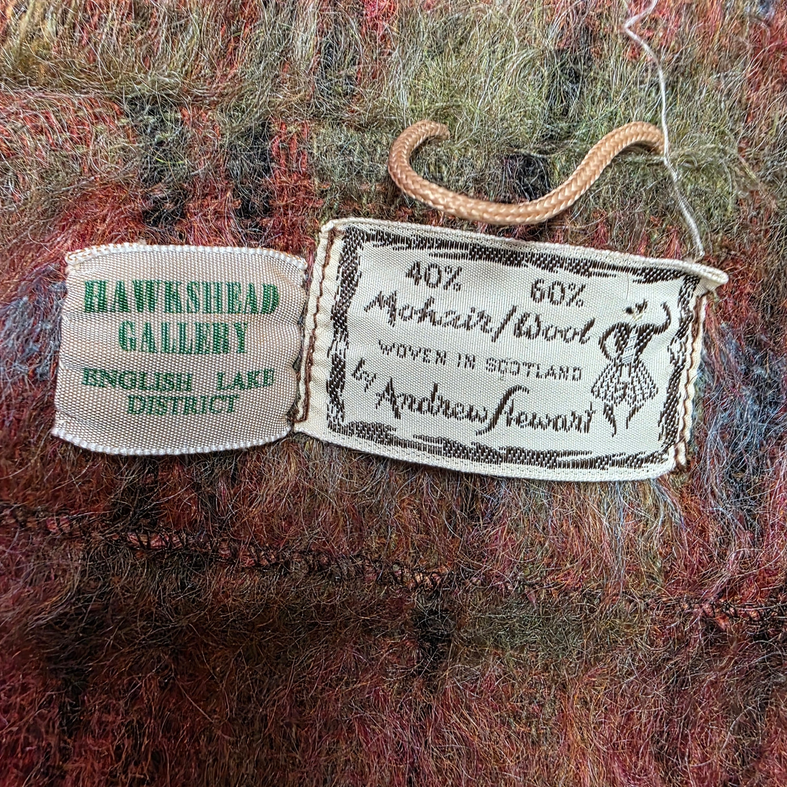 1950s Scottish Plaid Mohair Wool Skirt and Cape Set ~ Medium