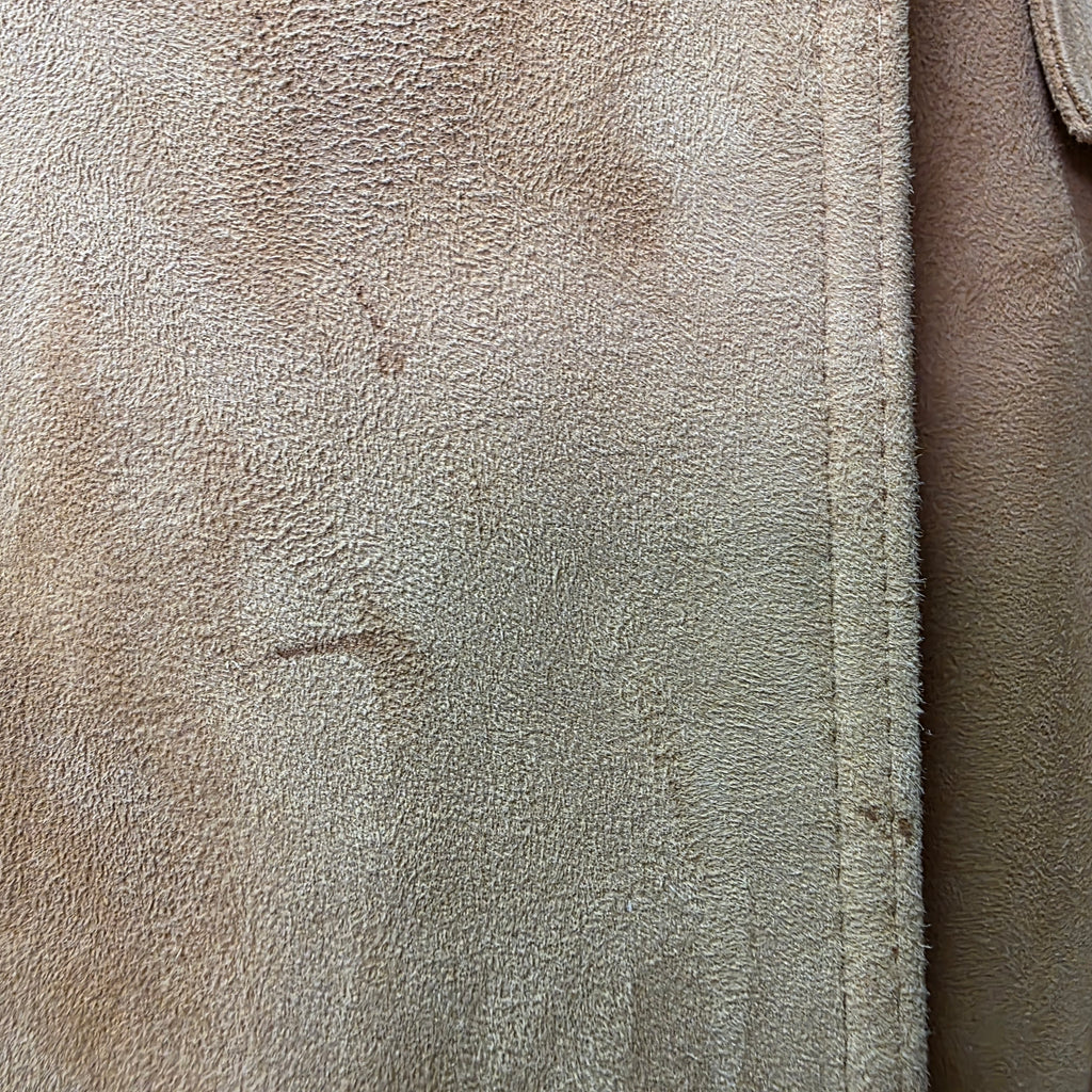 1960s Ultrasuede Mini Wrap Dress ~ Small ~ Mod Camel Capped Sleeve