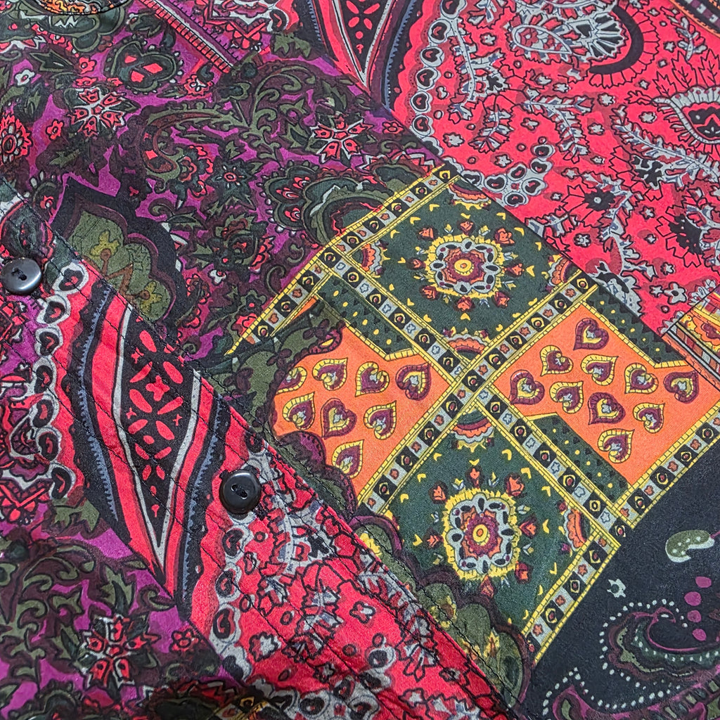 1990s Compagnie Internationale Whistles Express Silk Patchwork Paisley Print Blouse ~ Medium