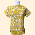1960s Paisley Towel Shirt ~ Small