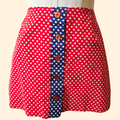 1960s Polka Dot Micro Mini Skirt ~ Extra Small ~ Mod Skort