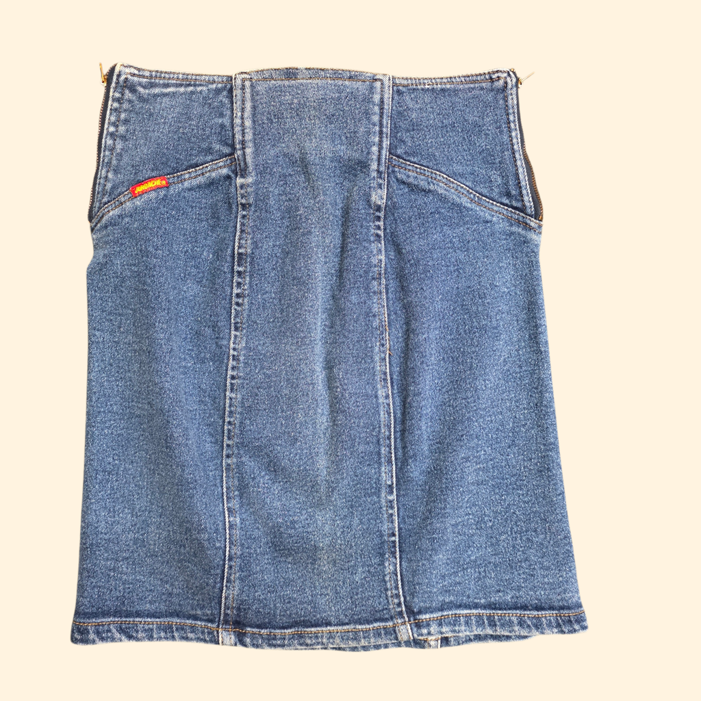 1990s Jordache Body Con Jean Skirt ~ Small ~ Denim