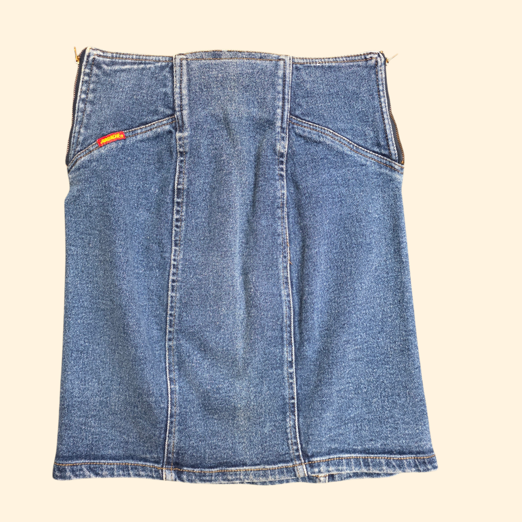 1990s Jordache Body Con Jean Skirt ~ Small ~ Denim