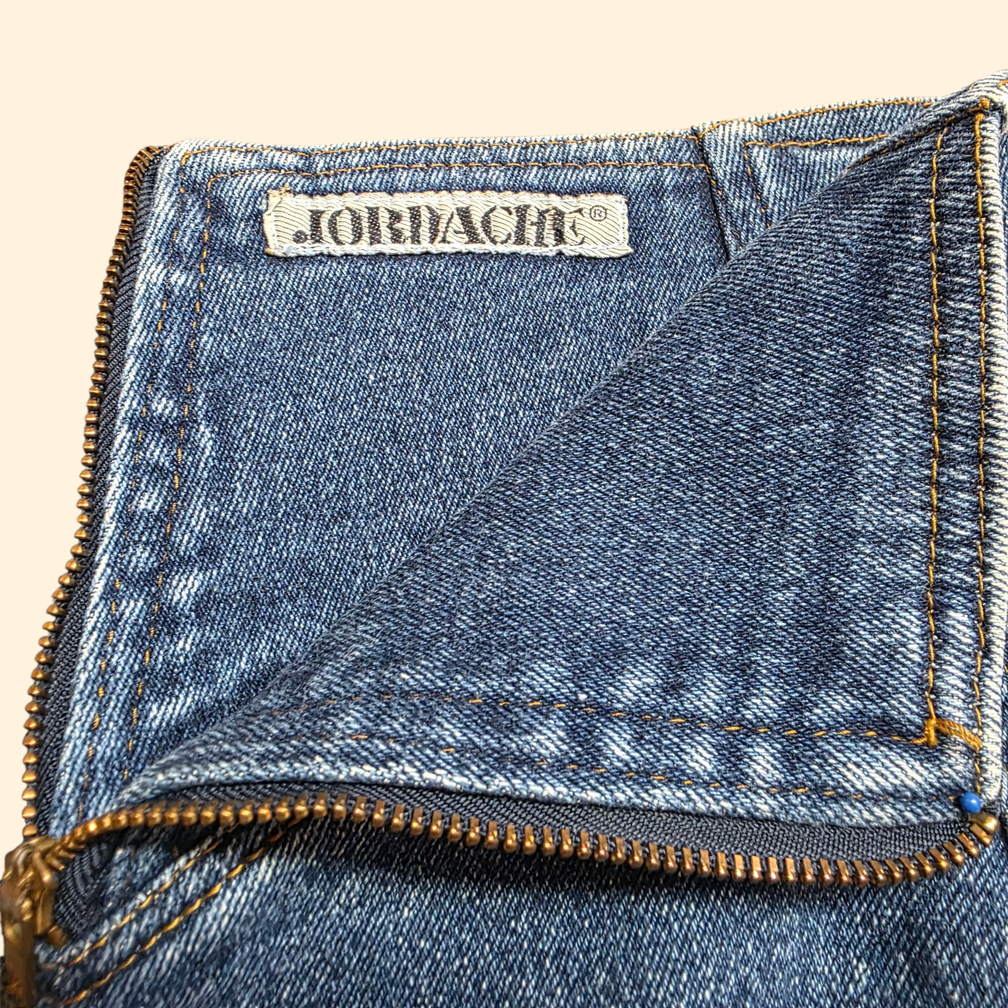 1990s Jordache Body Con Jean Skirt ~ Small ~ Denim