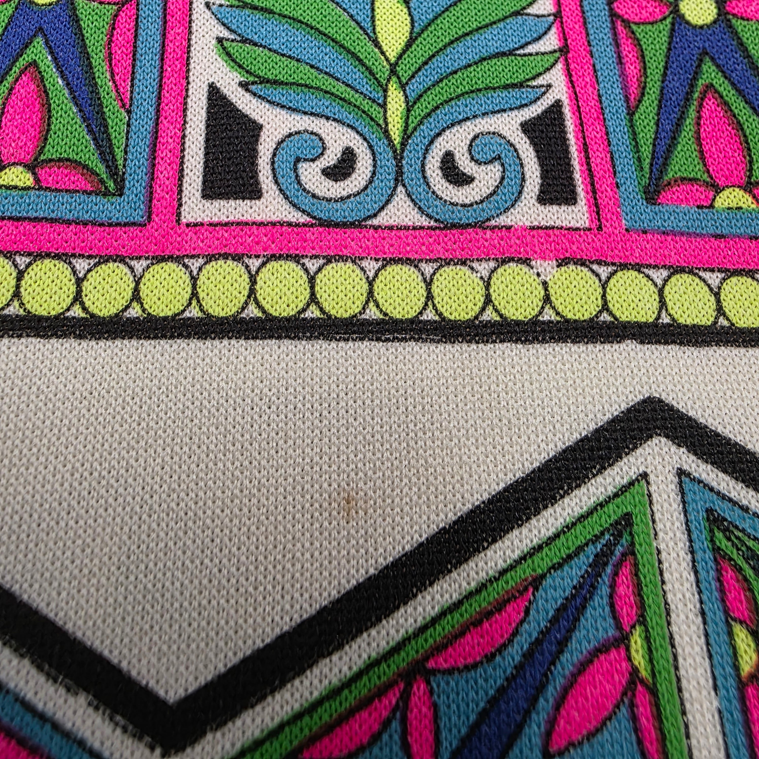 1960s Mr. Dino Psychedelic Shift Dress ~ Medium ~ Black Teal Pink Green Blue Dayglo