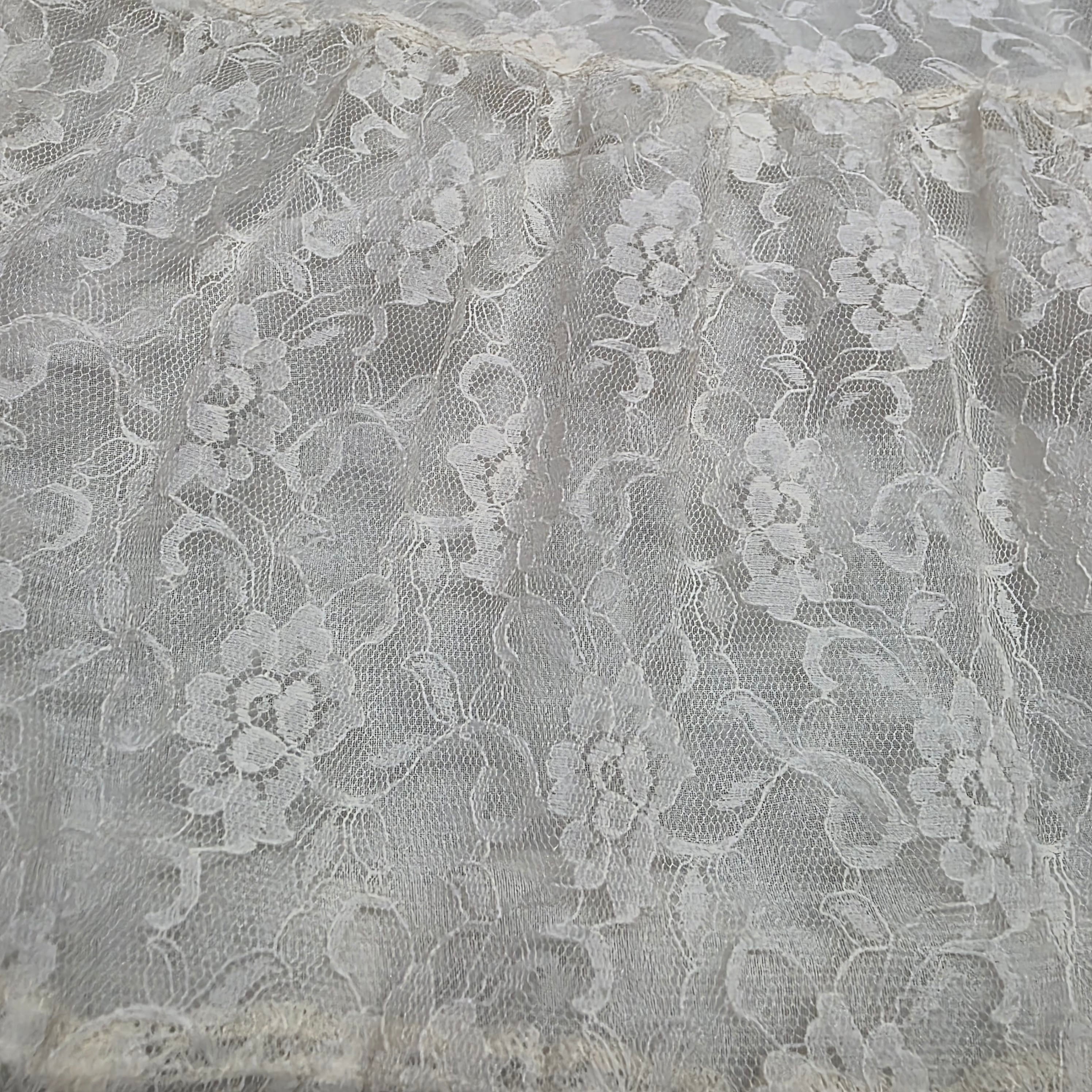 1980s Ivory Tiered Lace Western Maxi Skirt ~ Large ~ Boho