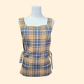 1960s Plaid Smock Vest ~ Small Medium Large