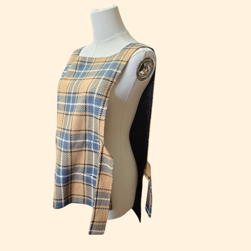 1960s Plaid Smock Vest ~ Small Medium Large