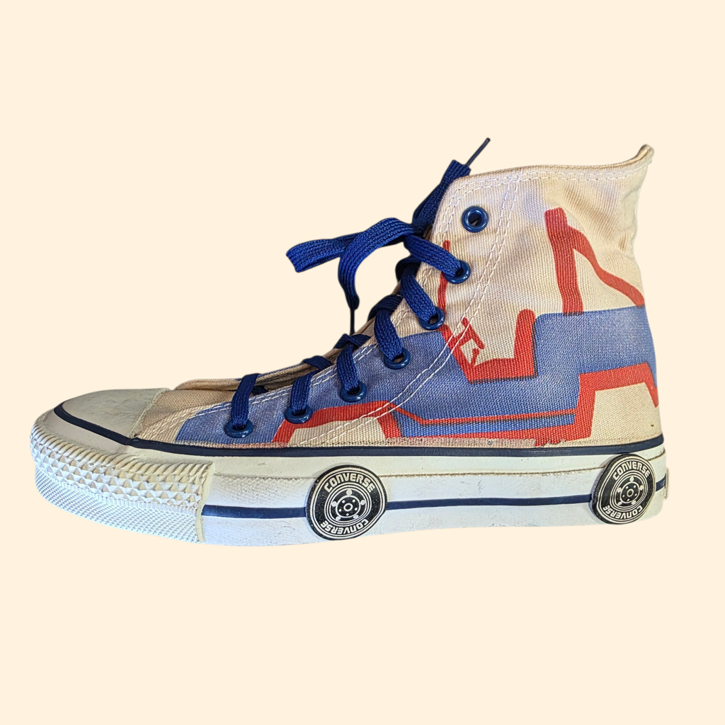 1980s Deadstock Converse Convertibles High Top Youth Sneakers ~ Youth 3 Women's 5
