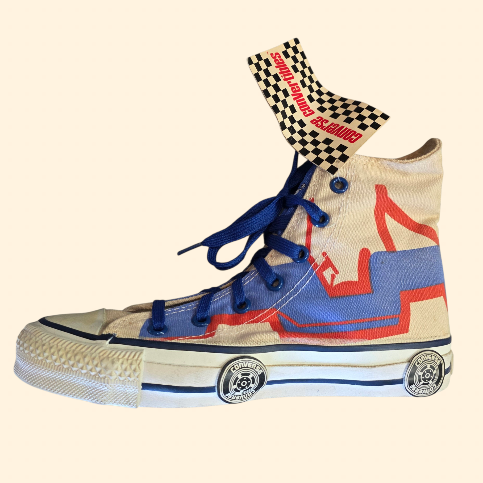 1980s Deadstock Converse Convertibles High Top Youth Sneakers ~ Youth 3 Women's 5
