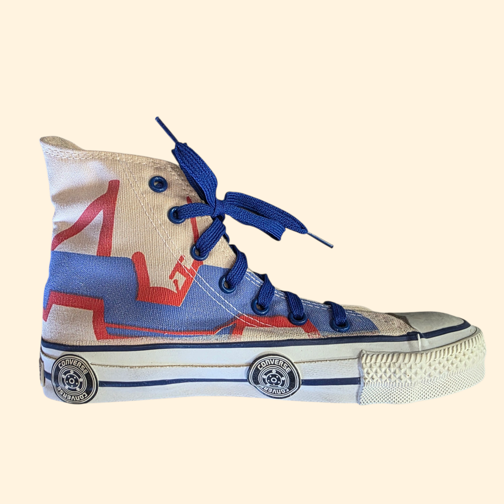 1980s Deadstock Converse Convertibles High Top Youth Sneakers ~ Youth 3 Women's 5