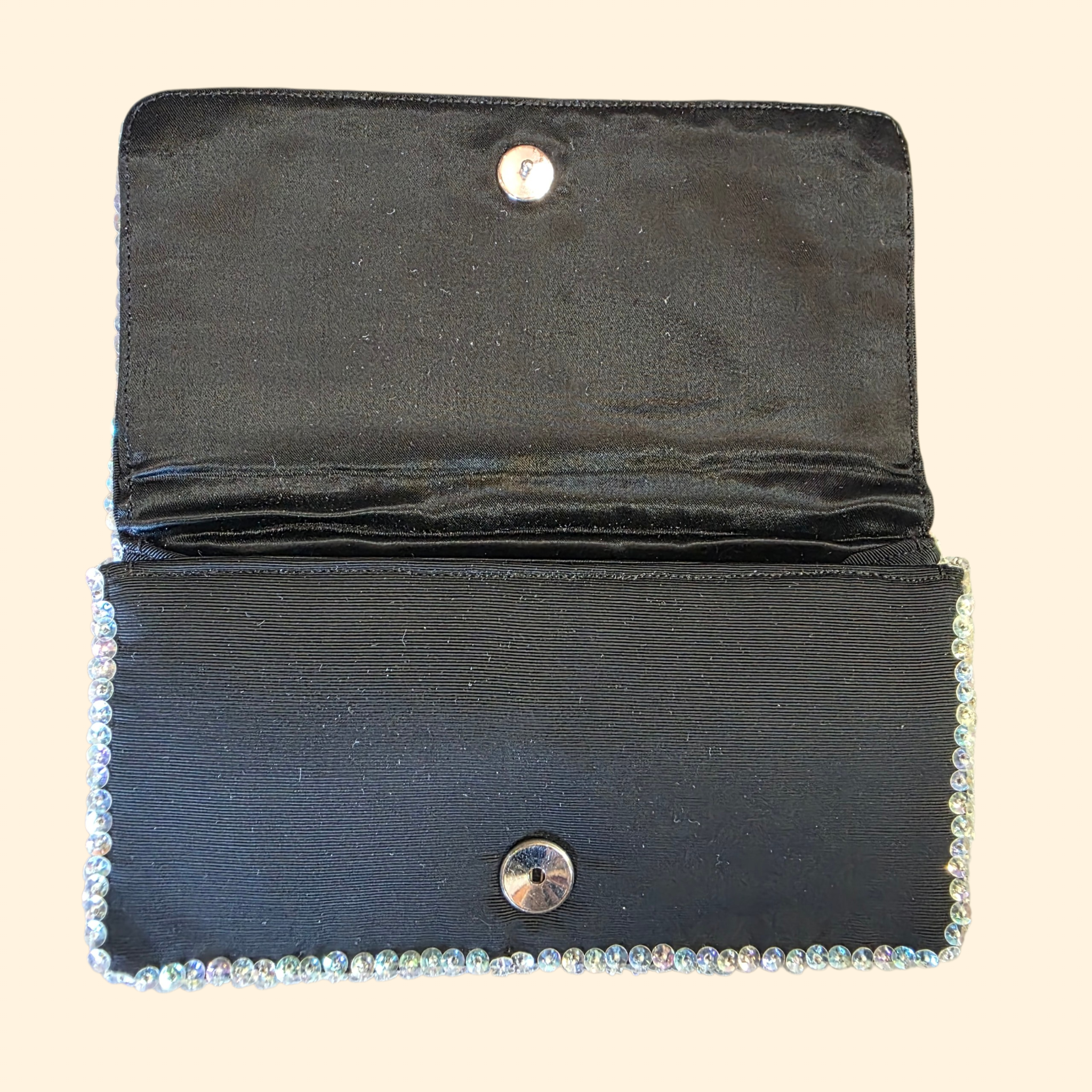 1950s Iridescent Sequin Clutch Makeup Bag