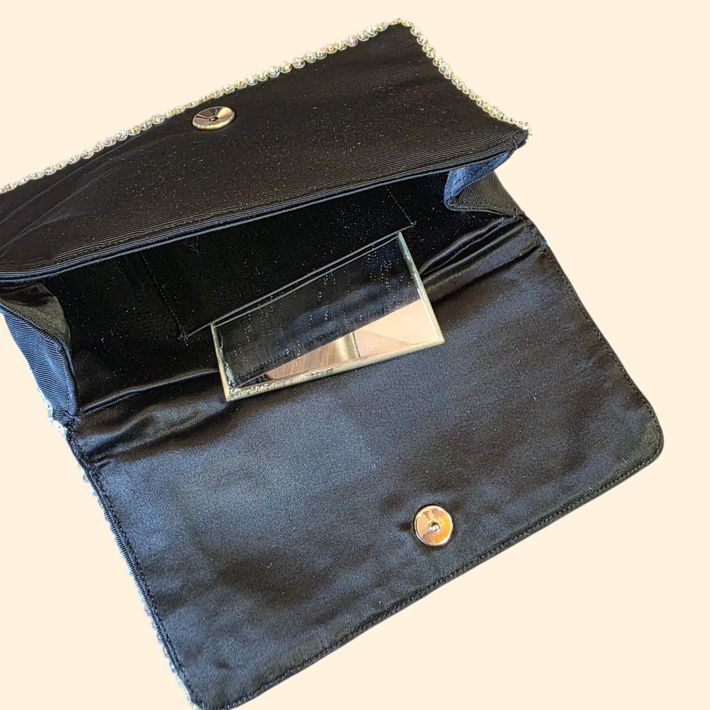 1950s Iridescent Sequin Clutch Makeup Bag