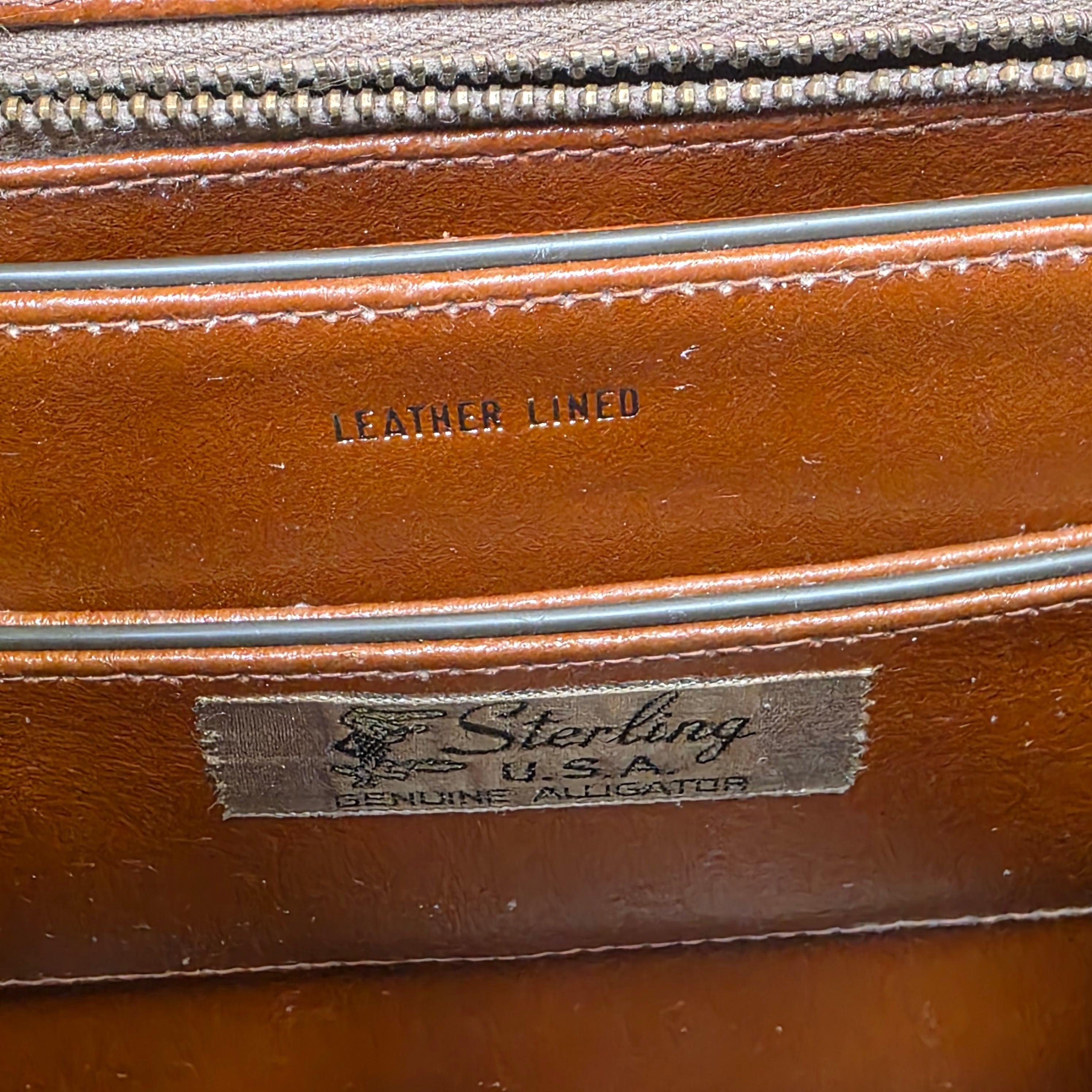 1950s Genuine Alligator Handbag ~ Sterling Purse