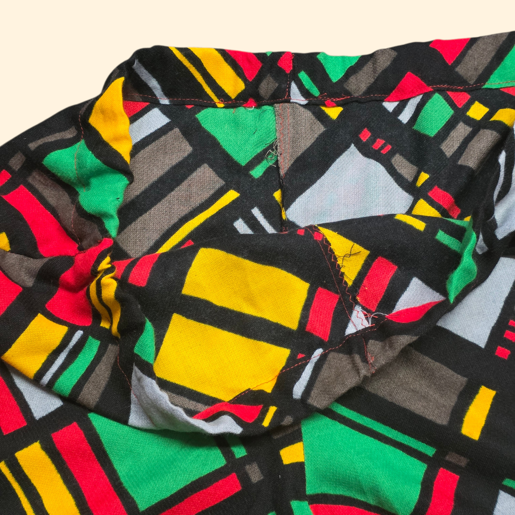 1960s Color Block Plaid Shorts ~ Medium Large ~ Unisex