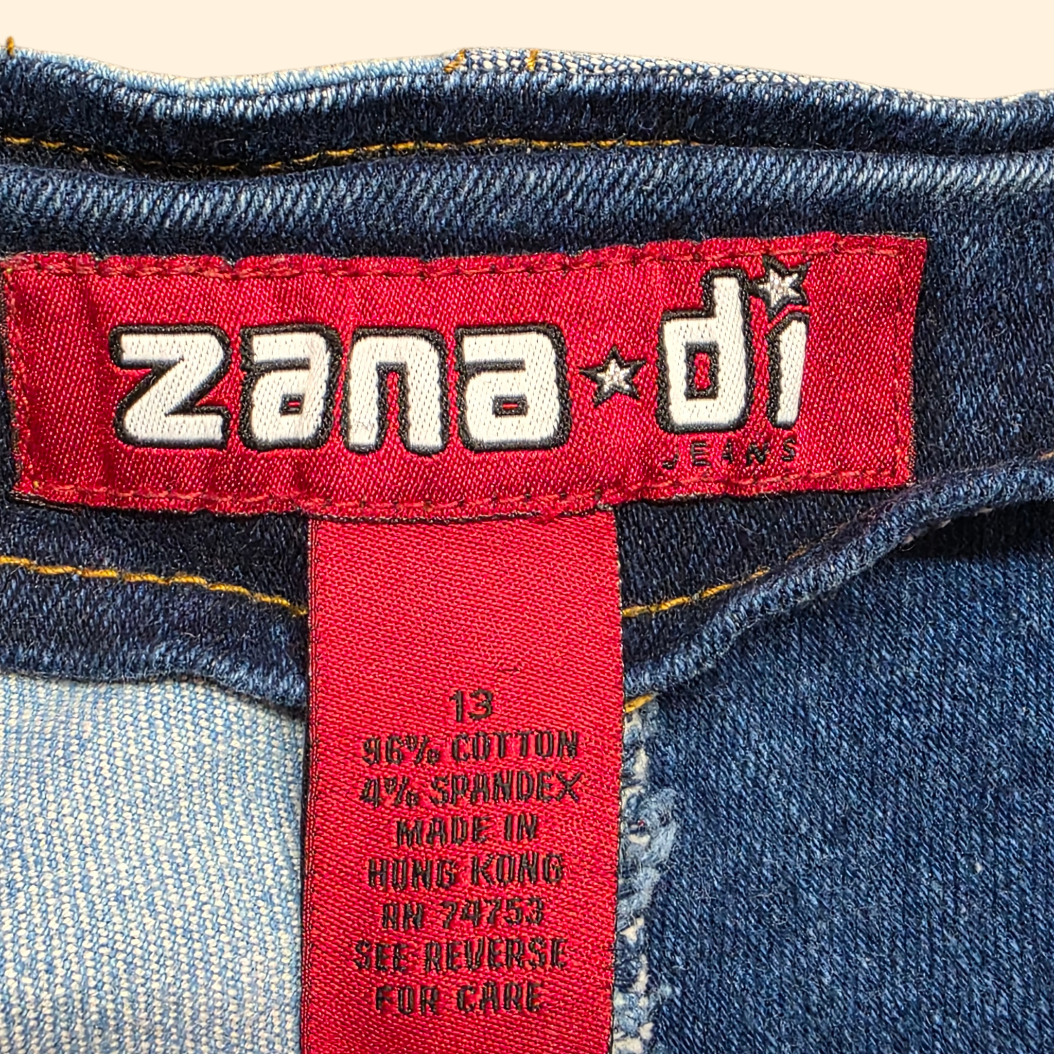 1990s Patchwork Frayed Jean Shorts ~ Medium Large~ Zana Di Mid Rise