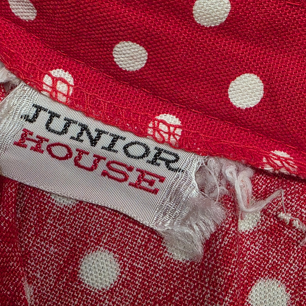 1960s Red and White Polka Dot Slacks ~ Extra Small / Small ~ Pinup Rockabilly High Rise Slim Fit Bareback