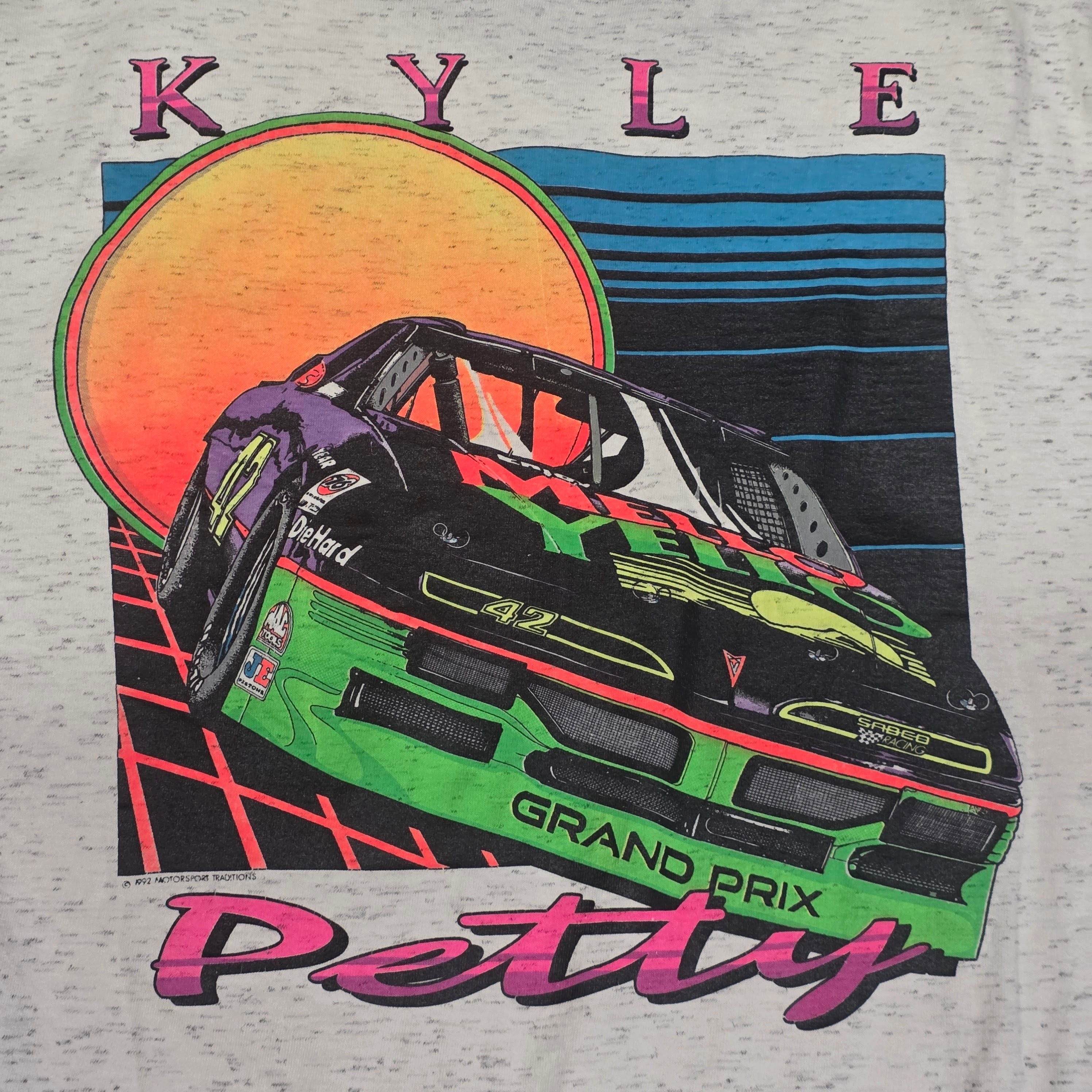 1990s Kyle Petty Nascar T Shirt ~ Large Extra Large ~ 1992