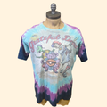 1990s Liquid Blue Tie Dye Grateful Dead T Shirt ~ Extra Large ~ 1994 Steal Your Base Single Stitch Baseball