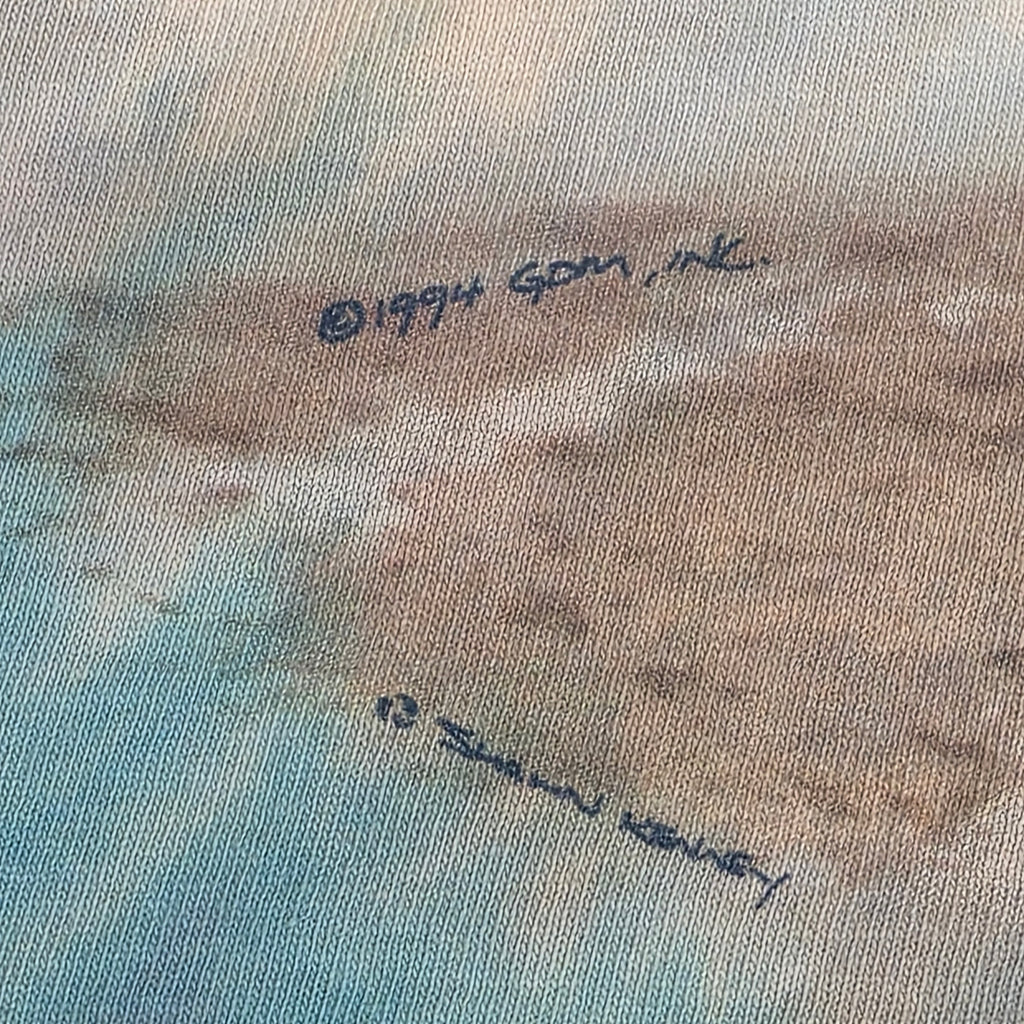 1990s Liquid Blue Tie Dye Grateful Dead T Shirt ~ Extra Large ~ 1994 Steal Your Base Single Stitch Baseball