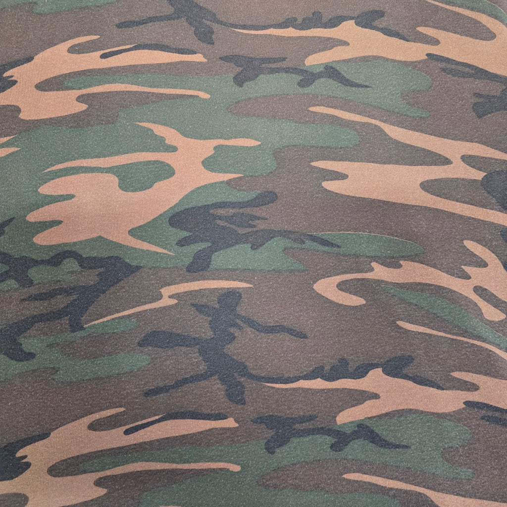 1980s Woodland Camouflage Boxy T Shirt ~ Extra Large ~ Single Stitch Camo