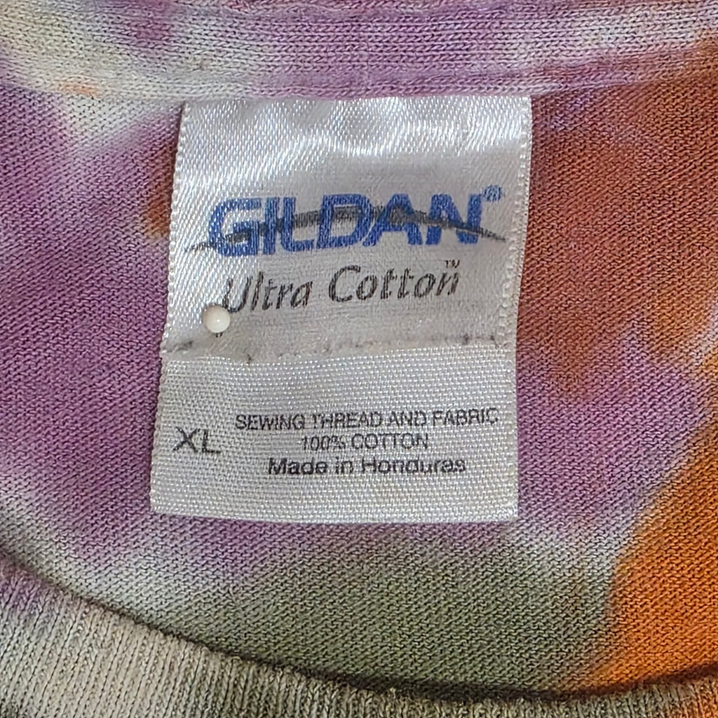 1990s Grateful Dead Tour Tie Dye T Shirt ~ Extra Large ~ 1995 Vegas Seattle Portland Shoreline Gildan Honduras
