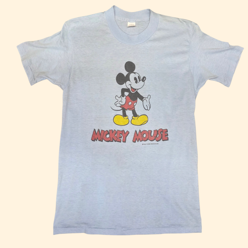 1970s Mickey Mouse T Shirt ~  Small Medium ~ Double Sided Single Stitch Disney