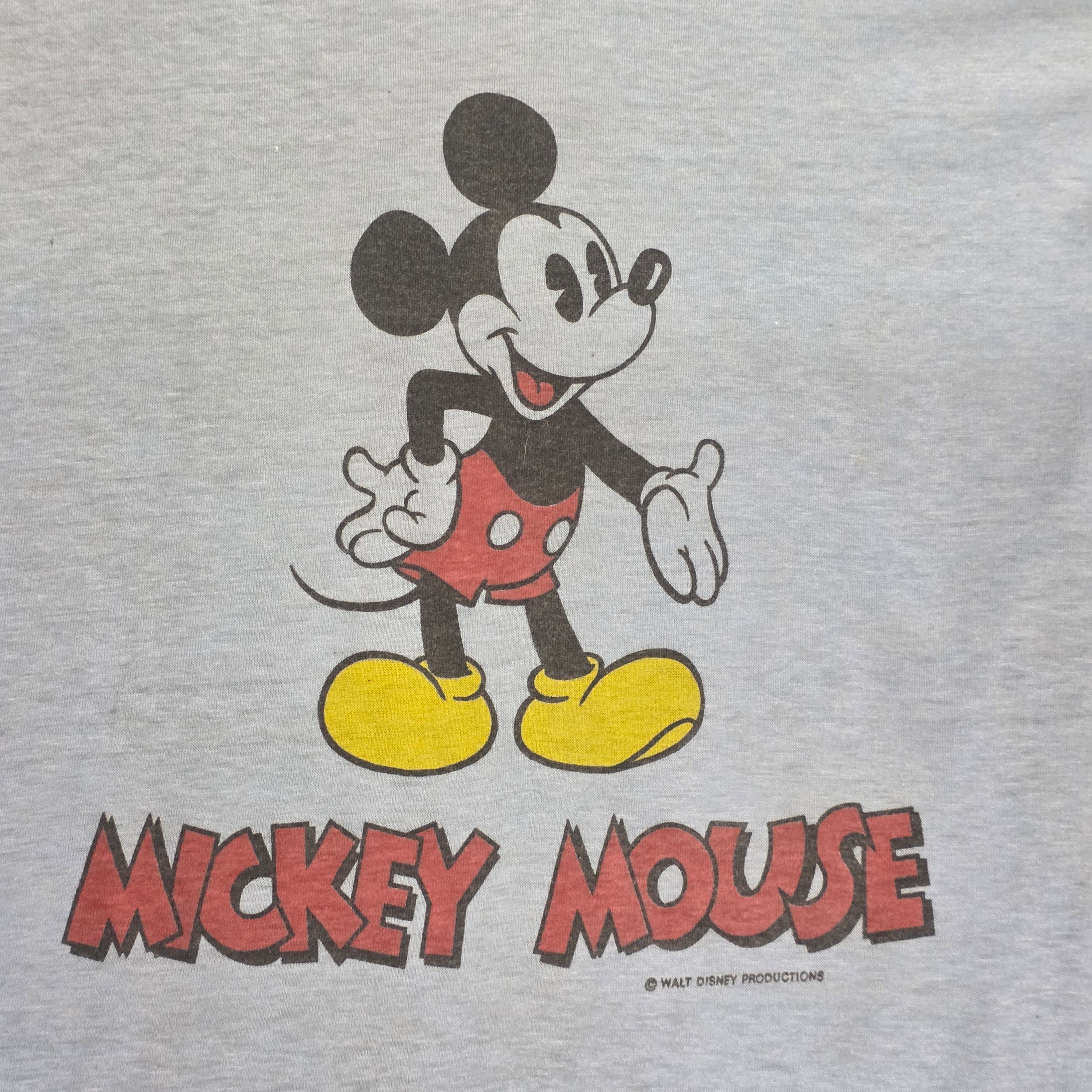 1970s Mickey Mouse T Shirt ~  Small Medium ~ Double Sided Single Stitch Disney