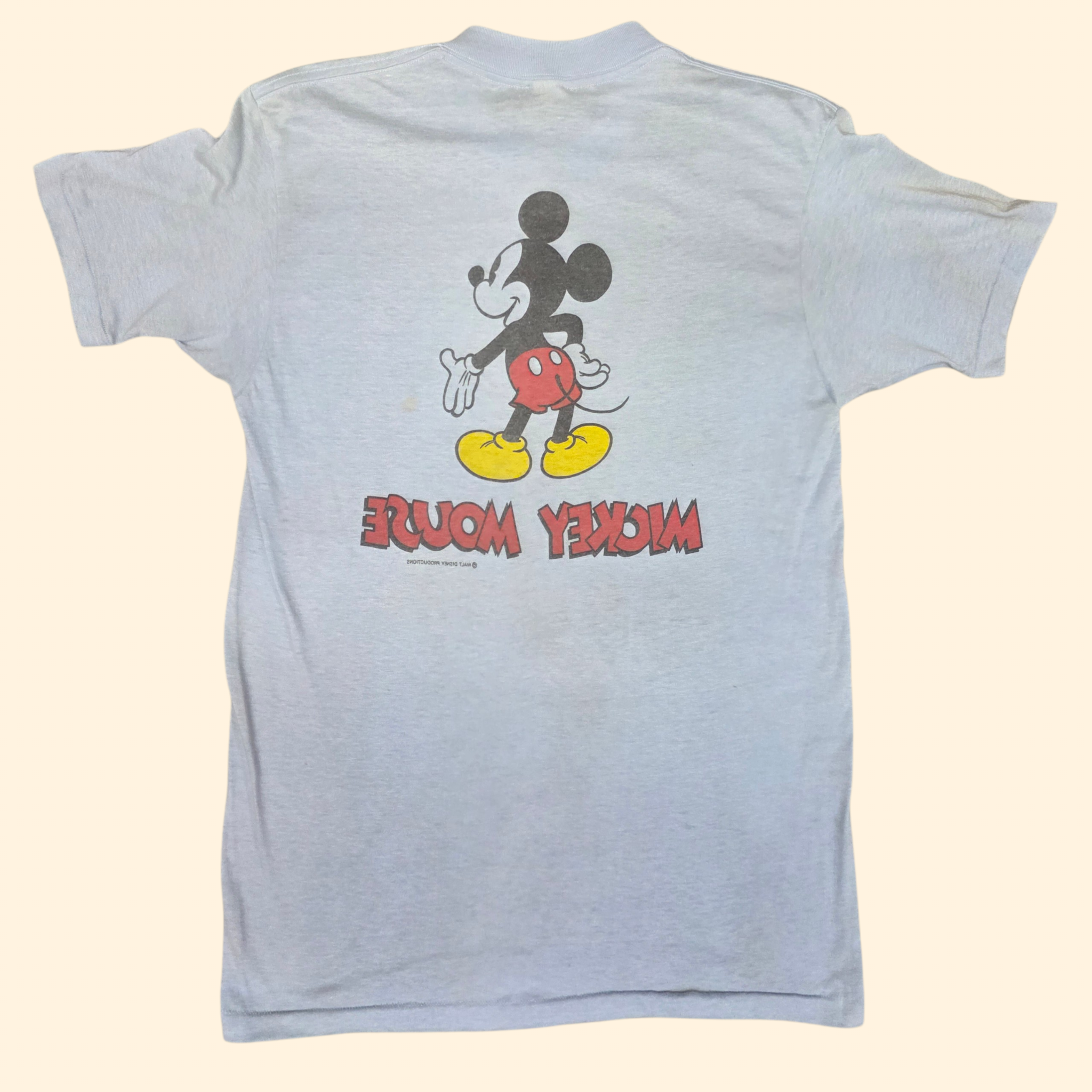 1970s Mickey Mouse T Shirt ~  Small Medium ~ Double Sided Single Stitch Disney