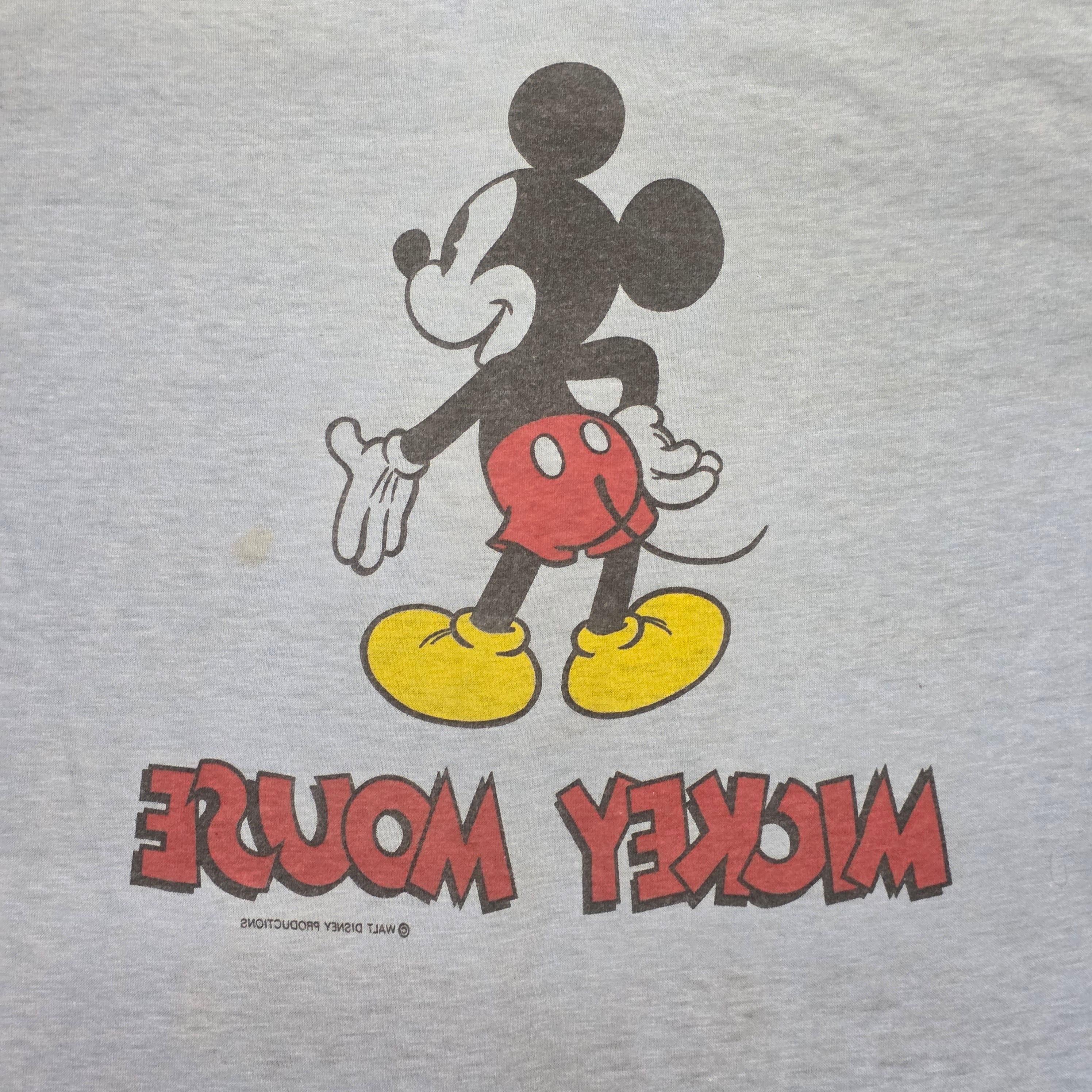 1970s Mickey Mouse T Shirt ~  Small Medium ~ Double Sided Single Stitch Disney