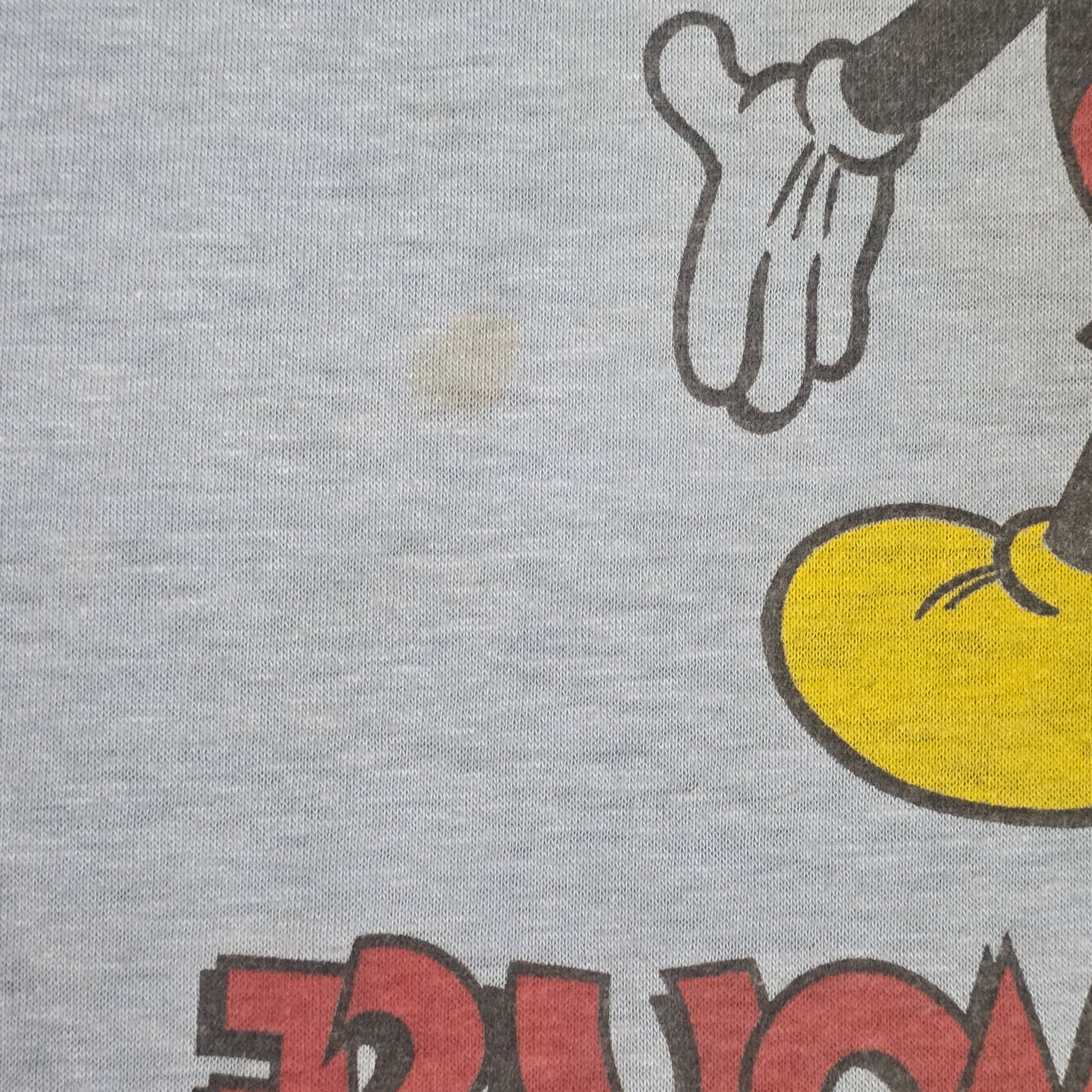 1970s Mickey Mouse T Shirt ~  Small Medium ~ Double Sided Single Stitch Disney
