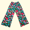 1970s Alex Colman Floral High Rise Polyester Pants ~ Small Medium ~ High Rise Flower Power Wide Leg