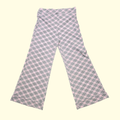 1970s Plaid Polyester High Rise Bell Bottom Pants ~ Large ~ Pink Gray Flare