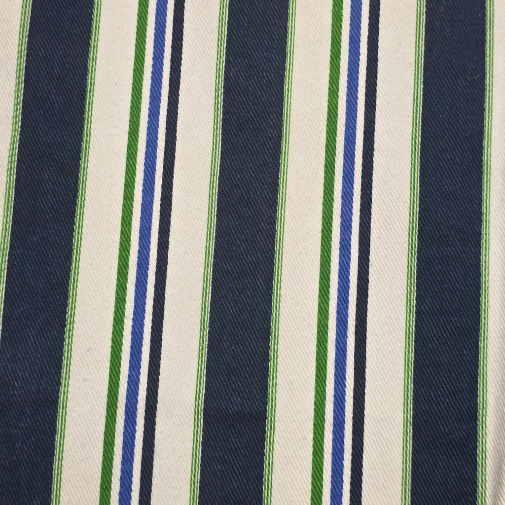 1990s Striped Taper Leg High Rise Jeans ~ Medium ~ Blue Green White