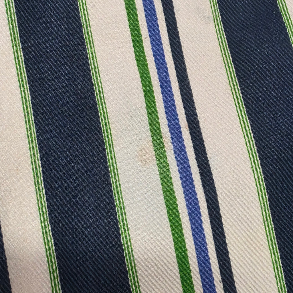 1990s Striped Taper Leg High Rise Jeans ~ Medium ~ Blue Green White