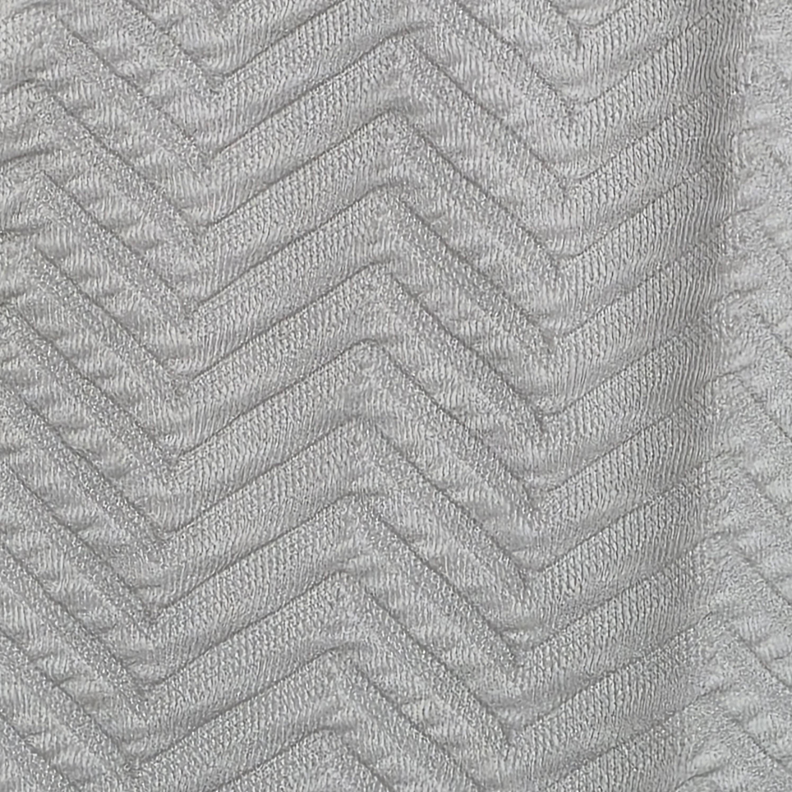 1970s White Double Knit Polyester Flare Pants ~ Medium ~ High Rise Chevron Textured