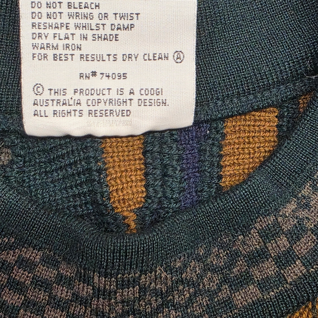 1980s Cuggi Earth Tone Sweater ~ Extra Large ~ Coogi Australia