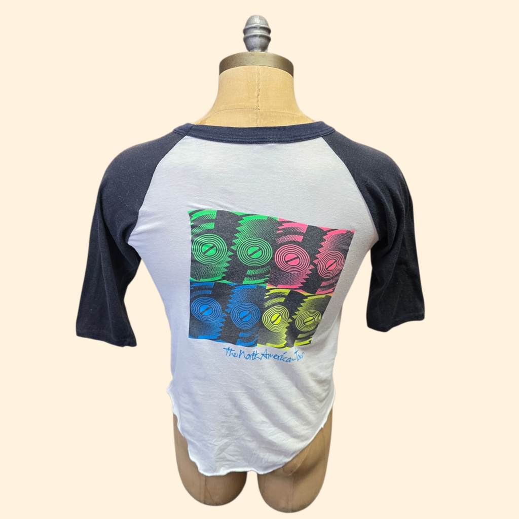 1980s Rolling Stones Raglan Tour T Shirt ~ Medium Large ~ 1989 Back Hit