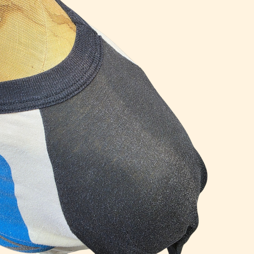1980s Rolling Stones Raglan Tour T Shirt ~ Medium Large ~ 1989 Back Hit