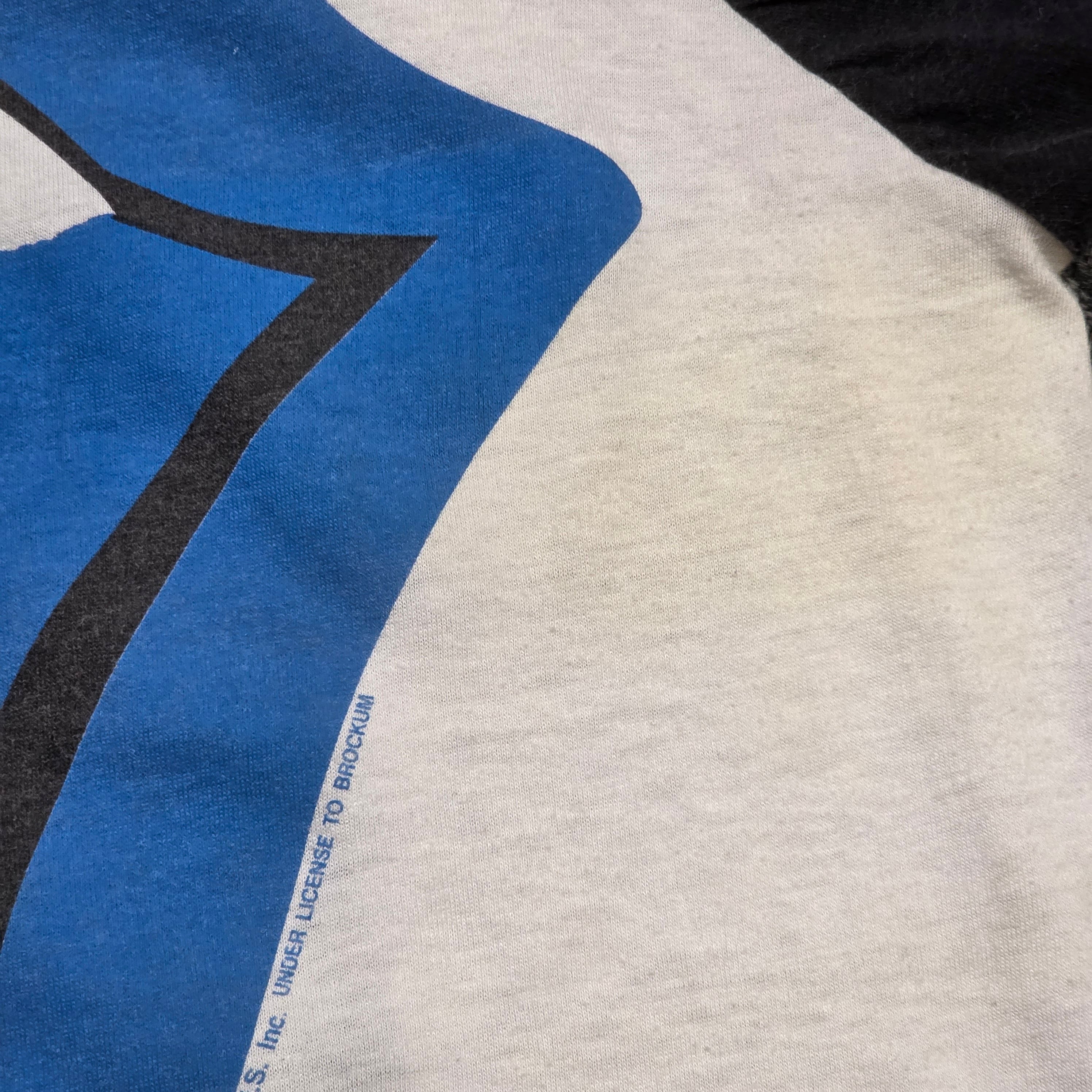 1980s Rolling Stones Raglan Tour T Shirt ~ Medium Large ~ 1989 Back Hit