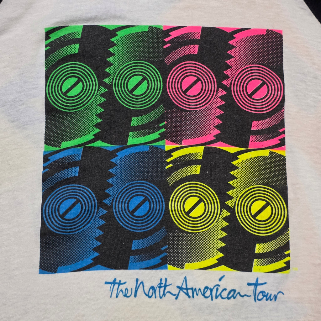 1980s Rolling Stones Raglan Tour T Shirt ~ Medium Large ~ 1989 Back Hit