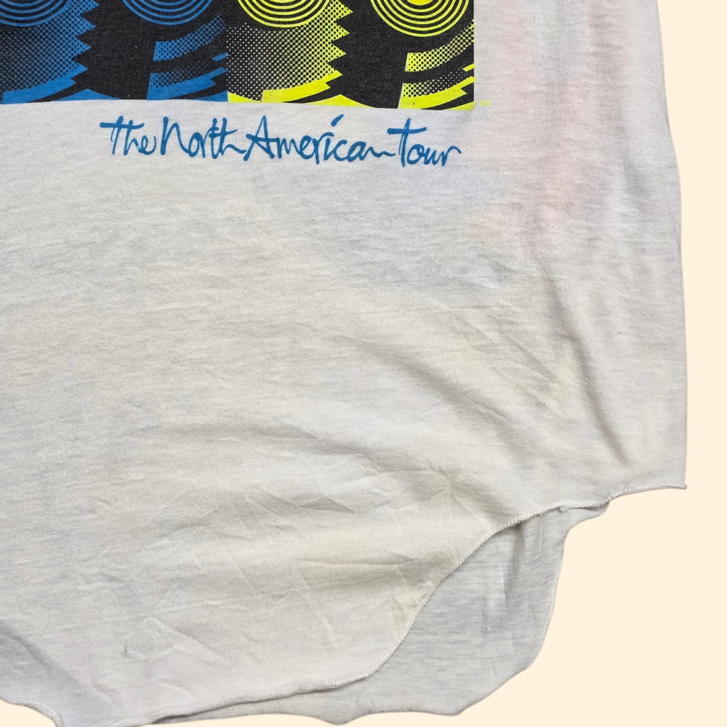 1980s Rolling Stones Raglan Tour T Shirt ~ Medium Large ~ 1989 Back Hit