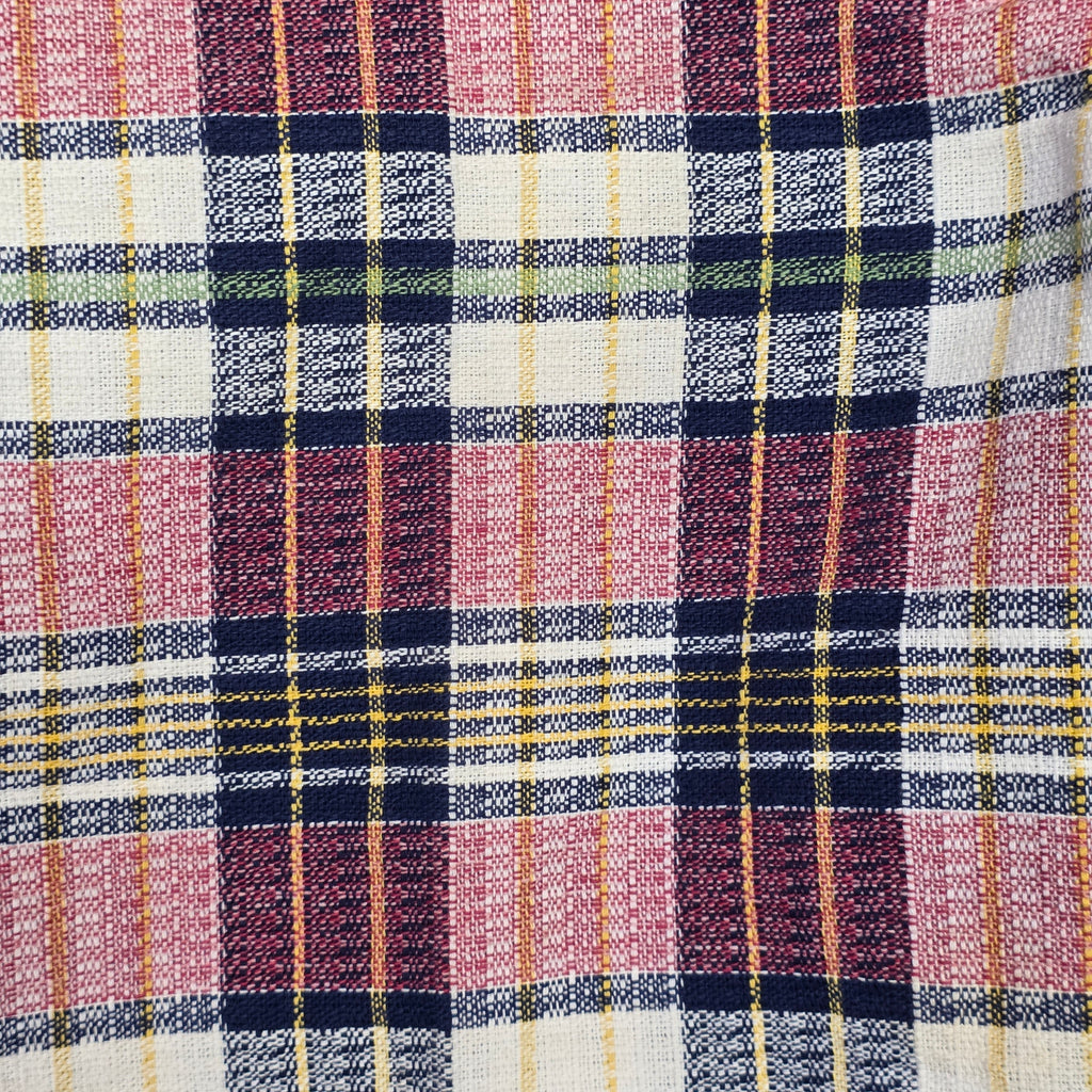 1970s Plaid Pants ~ 33 x 32 ~ Men's Bootcut Burgundy Navy Yellow