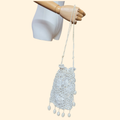 1920s Crochet Reticule ~ Victorian Edwardian Drawstring Purse