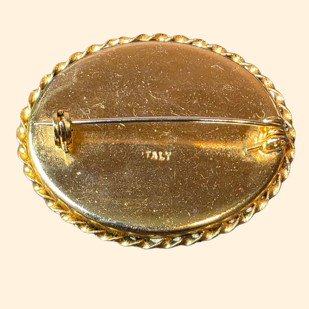 1960s Daisy Micro Mosaic Brooch ~ Italy Souvenir