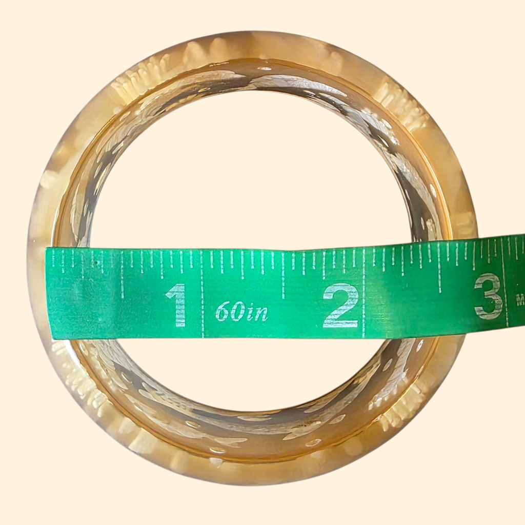 1960s Ocean Theme Reverse Carved Chunky Lucite Bangle