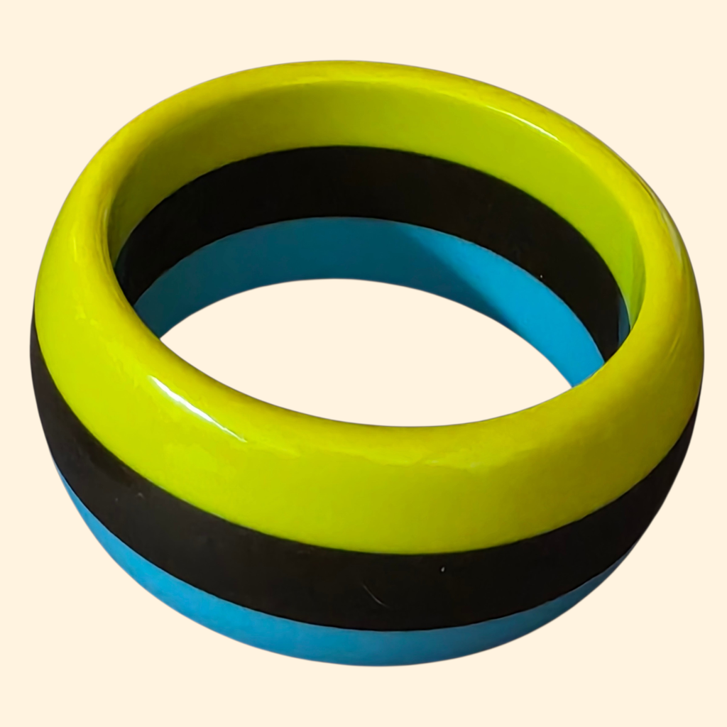 1990s Chunky Resin Bangle Set ~ Colorblock
