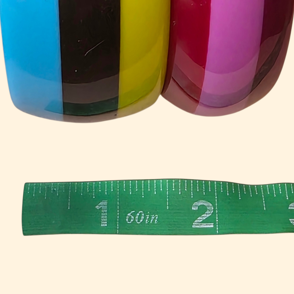 1990s Chunky Resin Bangle Set ~ Colorblock