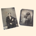 Pair of Tin Type Photos ~ Crafting Upcycle