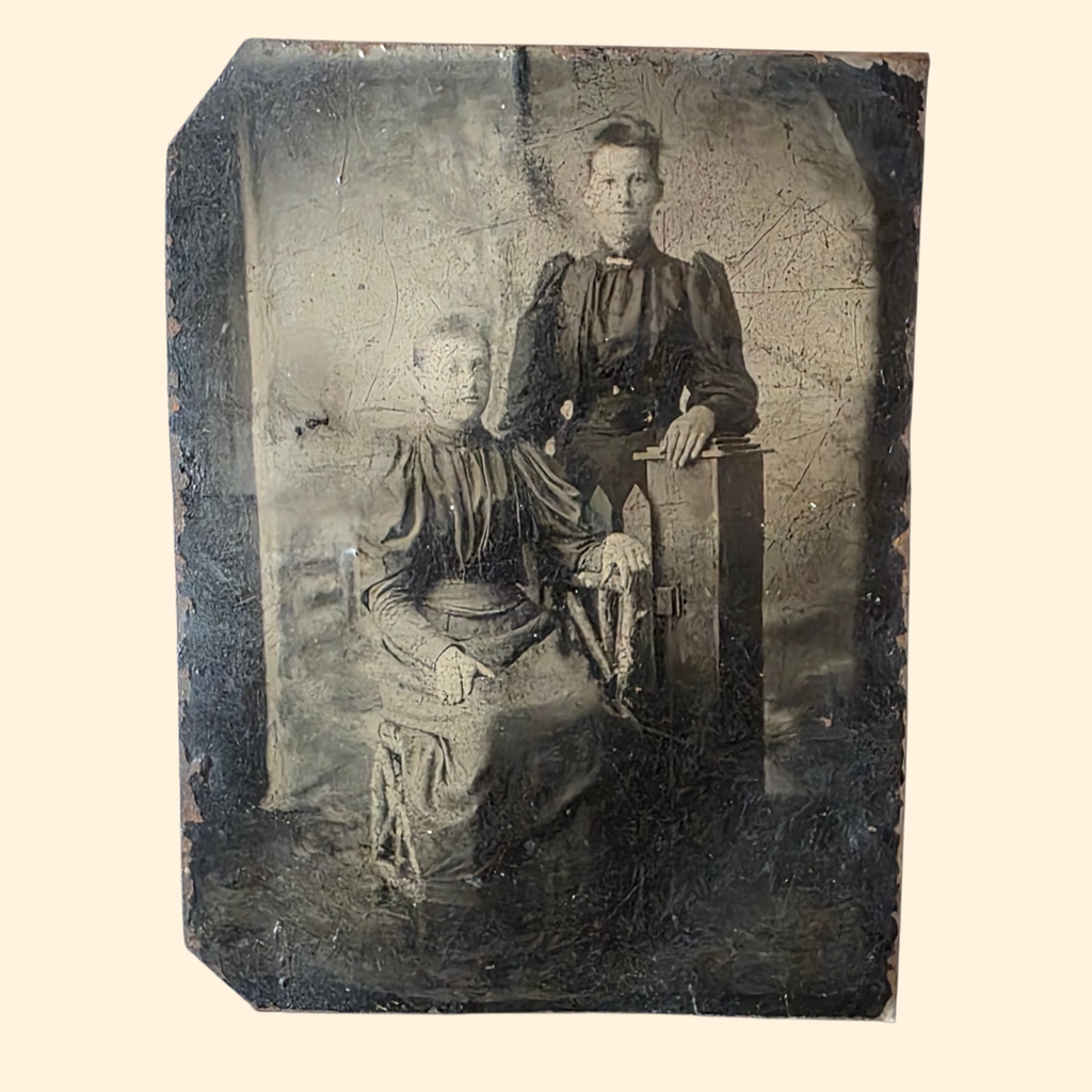 Pair of Tin Type Photos ~ Crafting Upcycle